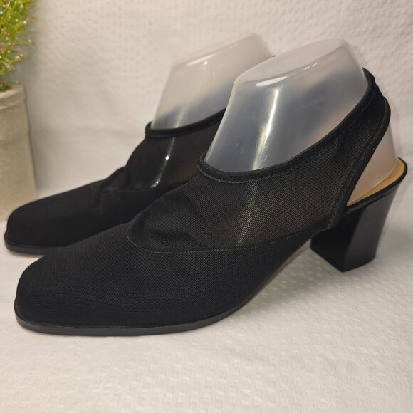 CALICO BLACK ROUND TOE SLINGBACK HEEL MESH WOMENS SIZE 9 - Picture 1 of 8